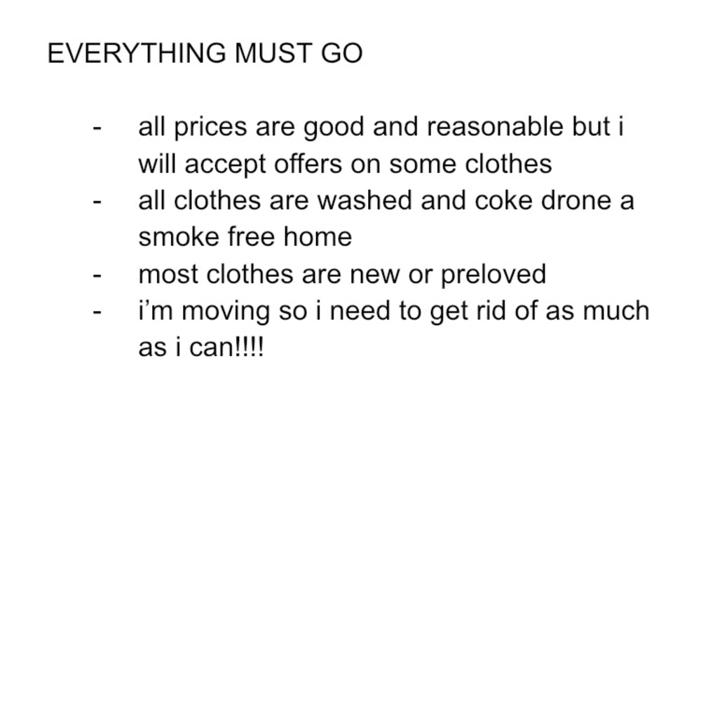 EVERYTHING MUST GO